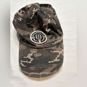 KBETHOS‎ Distressed Camouflage Nashville Patch Hat 100% Cotton